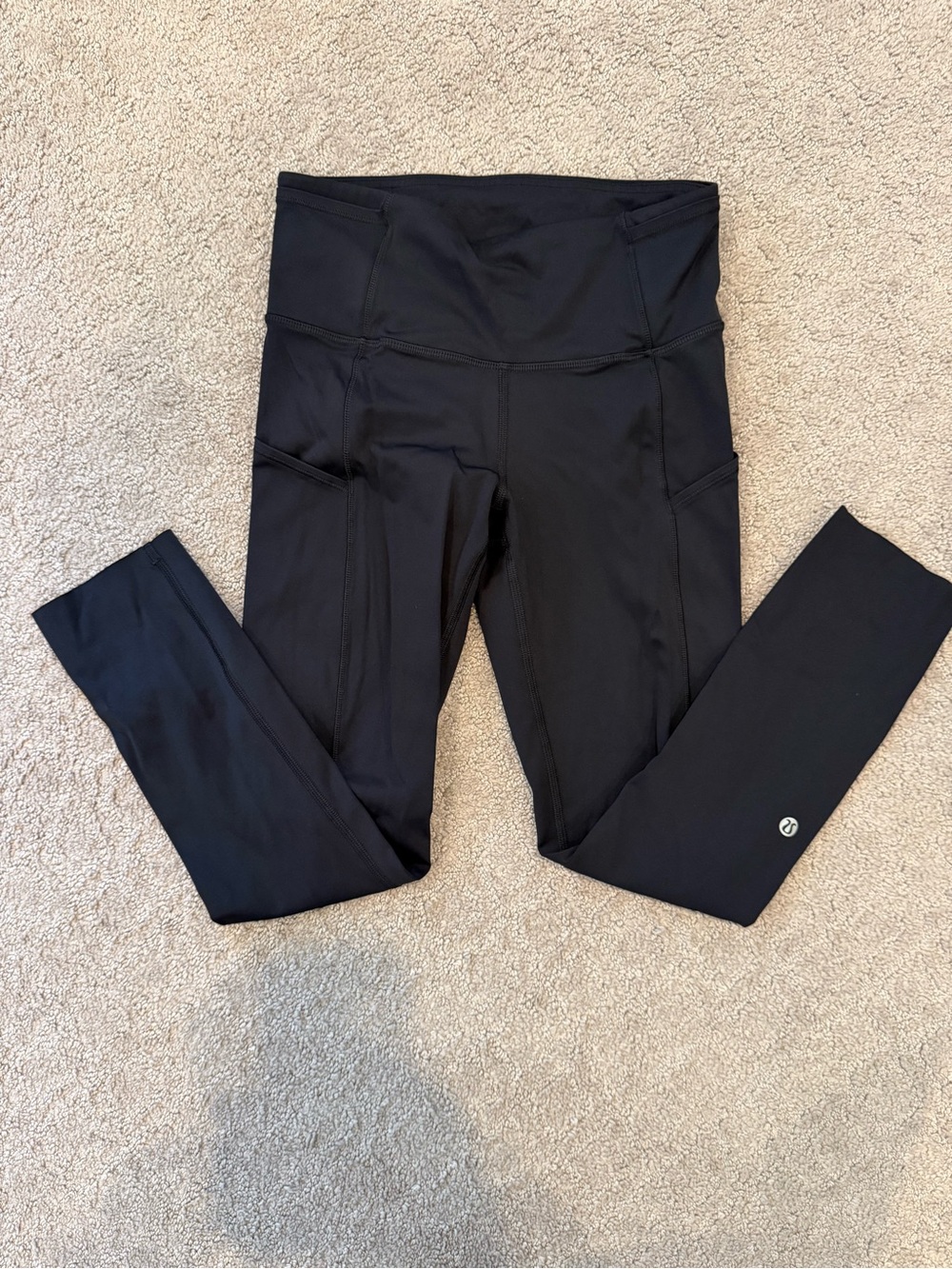 lululemon athletica Black High-Rise Pocket Leggings with Logo